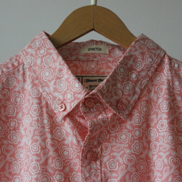 2/20$ Alexander Julian Stretch Pink Floral Shirt - Picture 3 of 9